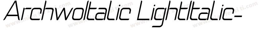 ArchwoItalic LightItalic字体转换